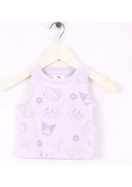 Desenli Lila Kız Çocuk Atlet 63006675-PUMA x Hello Kıtty & Frıen