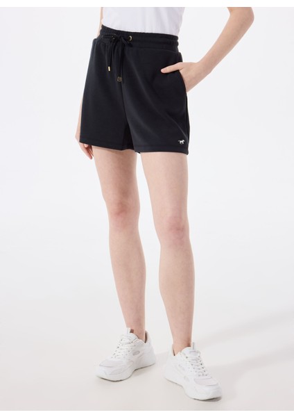 Siyah Kadın Yüksek Bel Nakışlı Şort M5SL-SRT1726 fiyatları