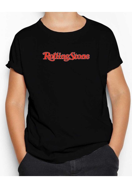 The Rolling Stones Text Siyah Çocuk Tişört