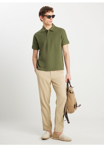 Haki Regular Fit Erkek T-Shirt W2510720308