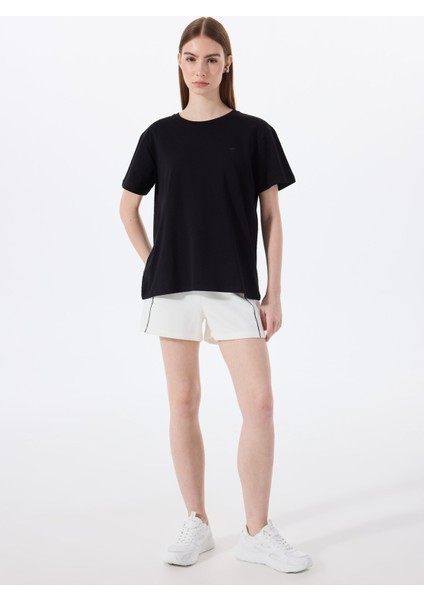 Bisiklet Yaka Düz Siyah Kadın T-Shirt M5SL-TST1858 fiyatları