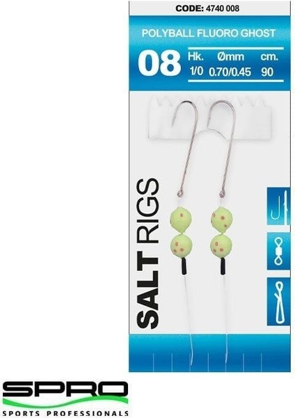 Polyballfluroghost Iki Iğneli Deniz Takımı #1/0 fırsatları