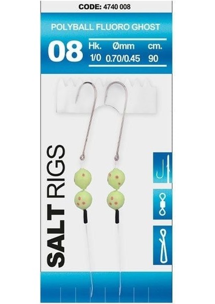 Polyballfluroghost Iki Iğneli Deniz Takımı #1/0 indirimleri