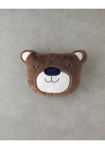 Moonbear Bebe Dekoratif Kırlent 33 x 26 cm Koyu Kahverengi