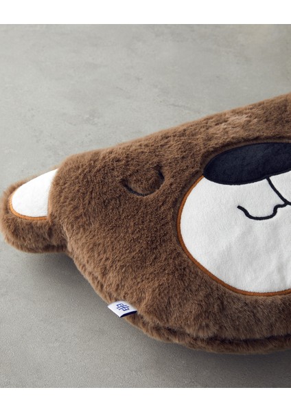 Moonbear Bebe Dekoratif Kırlent 33 x 26 cm Koyu Kahverengi
