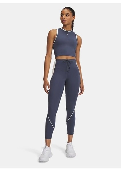 1389570-044 Ua Run 96 Tights Gri Düz Kadın Tayt