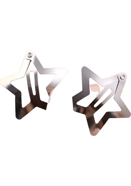 10/25/50/100/200PCS Y2K Gümüş Yıldız Saç Klipleri Kızlar Için Metal Yapış Klip Saç Tokaları Ettes Saç Kavrama Jewel Saç Aksesuarları Renk: 50PCS (Yurt Dışından)