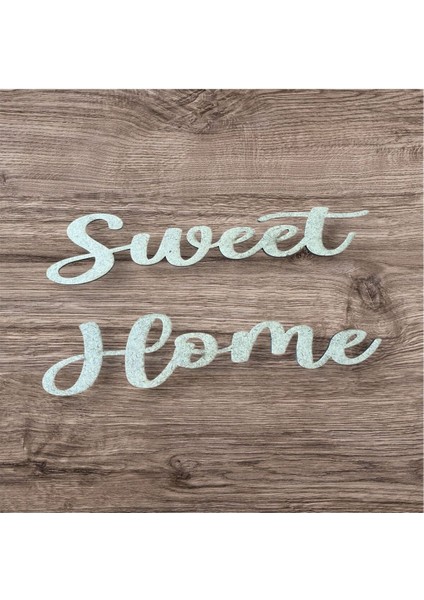 5 Adet Sweet Home Ahşap Yazı 3 mm Ham Mdf 20 x 10 cm