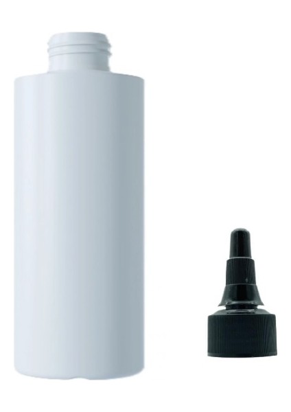 250 ml Beyaz Plastik Asansör Kapaklı Şişe, 24 Adet, Serum Şişesi, Medikal Şişe