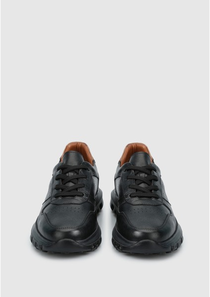 Siyah Deri Erkek Sneaker modelleri