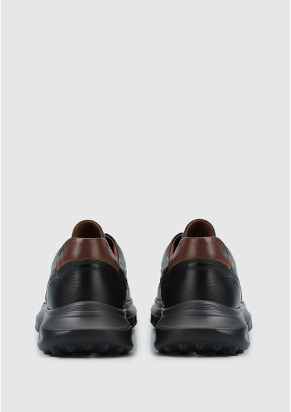 Siyah Deri Erkek Sneaker fırsatları