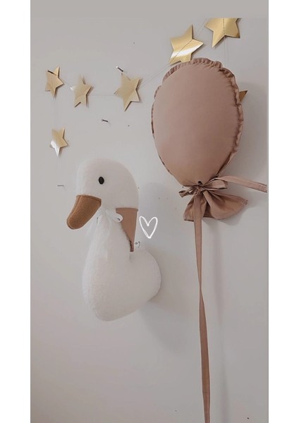 Teddy Ördek Büst 1 Adet Balon Duvar Dekoru