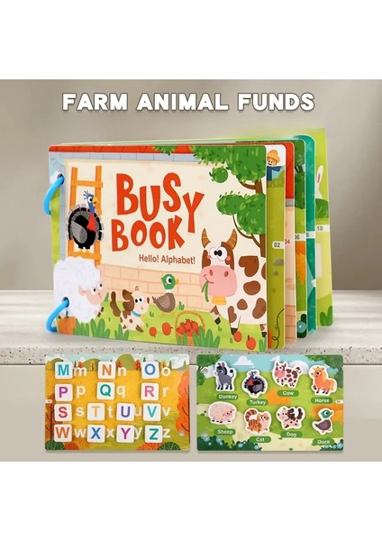 Montessori Bebek Meşgul Kitap Sessiz Kitap Oyuncaklar Erken Öğrenme Eğitim Oyuncak Çocuklar Montessori Oyuncak Eşleştirme Gamecolor: E (Yurt Dışından)