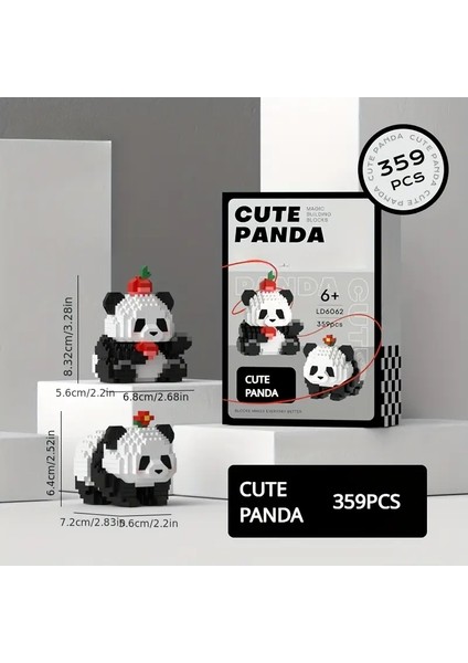Sevimli Panda Yapı Taşları, Dıy Eğitim Oyuncakları, Noel/cadılar Bayramı/şükran Günü Hediye Rolor: 6061 (Yurt Dışından)