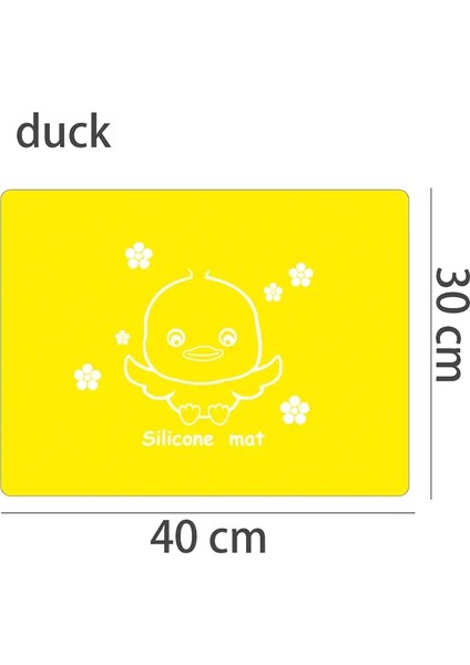 Bebek Montessori Duyusal Malzemeler Oyuncaklar Çocuk Yemek Mat Eğitim Oyuncakları Öğretim Yardımları Silikon Placemat Sofra Tepsisi Yemekler Renk: BOS10143 Ördek (Yurt Dışından)