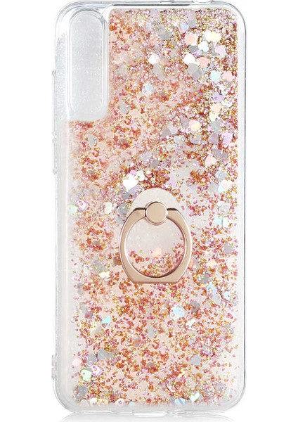 Huawei P Smart S / Y8P Kılıf Gold Liss Sulu Simli Silikon Kapak Orijinal Esnek Ince Geliştirilmiş Dayanıklı Darbe Karşıtı Koruyucu Yeni Nesil Tasarım (Huawei P Smart S / Y8P, Gold)