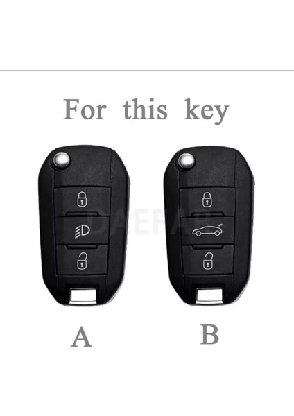 Citroen C3 Şeffaf Sustalı Anahtar Kılıfı modelleri