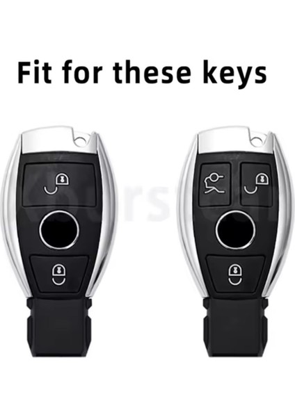 Mercedes C Serisi W205 Makyajsız Siyah-Gold Anahtar Kılıfı fiyatları