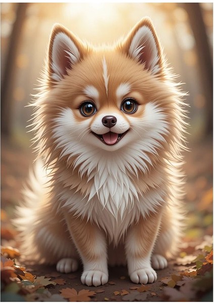 Sevimli Boo Köpek Ahşap Tablo