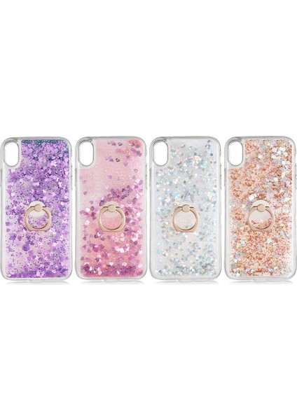 Apple iPhone X/xs Kılıf Pembe Liss Sulu Simli Silikon Kapak Orijinal Esnek Ince Geliştirilmiş Dayanıklı Darbe Karşıtı Koruyucu Yeni Nesil Tasarım (Apple iPhone X/xs, Pembe) modelleri