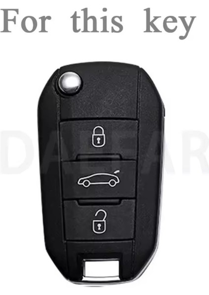 Citroen C4 C4L Siyah-Silver Sustalı Anahtar Kılıfı fiyatları
