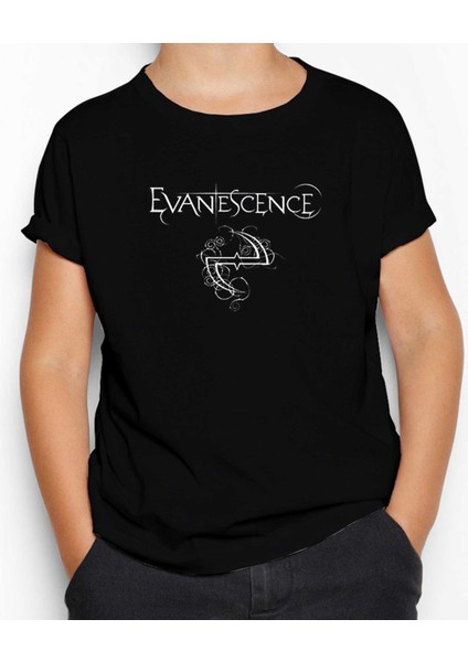 Evanescence Logo ve Yazı Siyah Çocuk Tişört