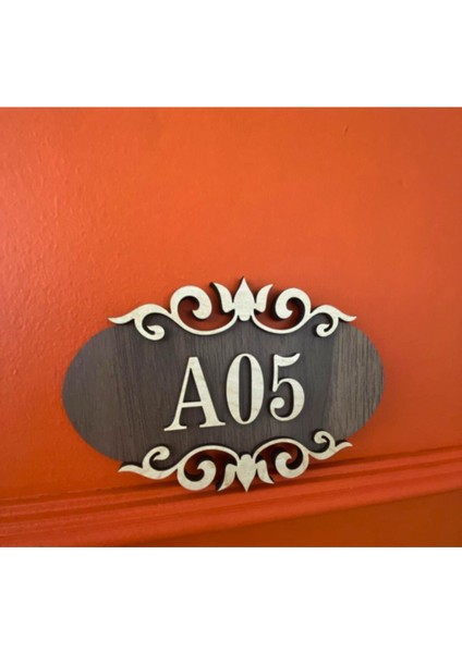 Dekoratif Ahşap Kapı Numaralığı, Daire Numarası, Otel Numarası ,oda Numarası-1