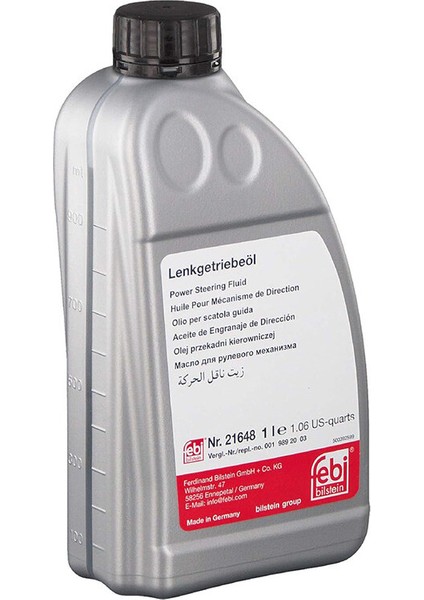 21648 Merkezi Hidrolik Yağ, 1 Litre