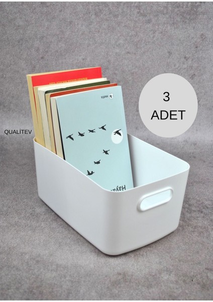 Dolap Içi Düzenleyici Sepet / Dekoratif Saklama Kutusu/ Banyo ve Mutfak ORGANIZER25 cm x 15 cm x 10 cm