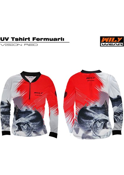 Wily Wear Uv T-Shirt Fermuarlı Vision Red