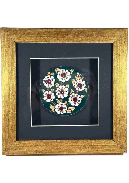 Yeşil Zemin Hayat Ağacı Iznik Çini Plaket