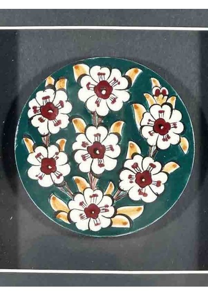 Yeşil Zemin Hayat Ağacı Iznik Çini Plaket