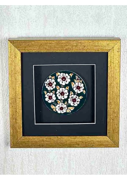 Yeşil Zemin Hayat Ağacı Iznik Çini Plaket