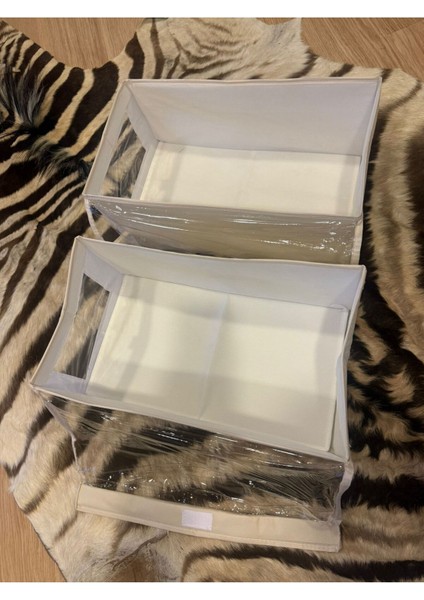 Hurc Ikılı Bej Kapaklı 44 x 25 x 20 cm Karton Destekli