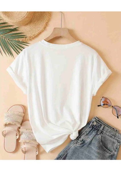 Imperfect Baskılı Özel Tasarım Oversize Tshirt