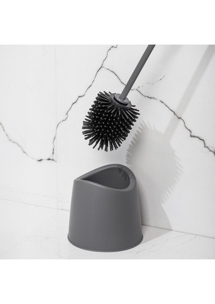 SB-776 Silikon Wc Tuvalet Banyo Fırçası Klozet Fırçası Antrasit