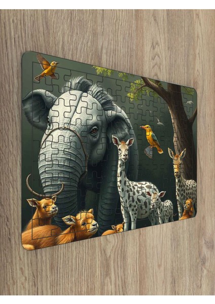Çocuk Puzzle Ahşap 108 Parça Mobilya