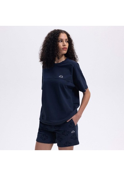 EF394-NV Oversize Tee Kadın T-Shirt - Lacivert