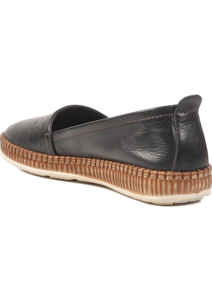 Siyah Deri Kadın Casual Ayakkabı fırsatları