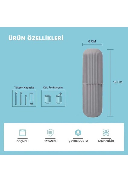 2 Adet Seyahat Tipi Aksesuar Taşıma Kabı Gözlük Diş Macunu Saklama Kutusu Makyaj Fırçası Kutusu