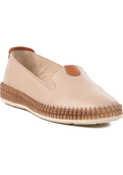 Bej Deri Kadın Casual Ayakkabı modelleri