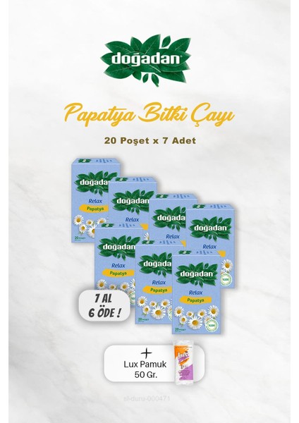 7 Al 6 Öde Doğadan Papatya Bitki Çayı, Pamuk