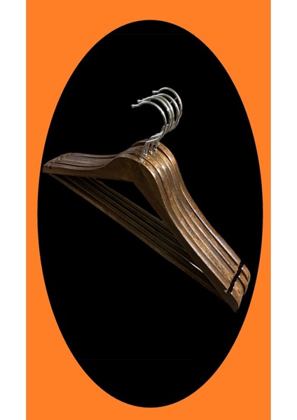 Ahşap Pantolon, Elbise ve Giysi Askısı Kahverengi, 44,5 cm