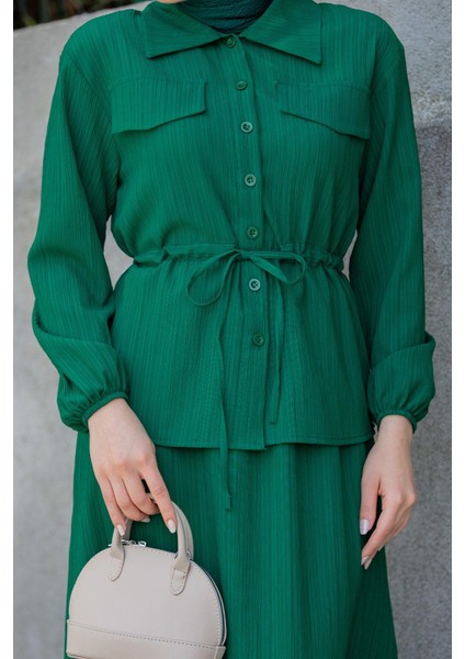 Teen Bluz Etek Takım-Zümrüt fiyatları