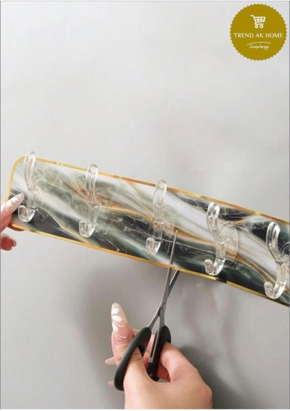 Mermer Desenli Şefaf 6 Lı Askılık Kendinden Yapışkanlı indirimleri