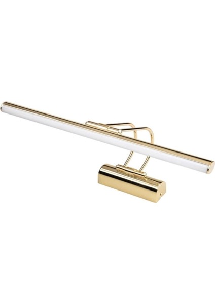 Resim,tablo,ayna Üstü Banyo Ledli Aplik 220V 5 Renk Gold Flüt Aplik 3000K Günışığı (Pilli Değildir)