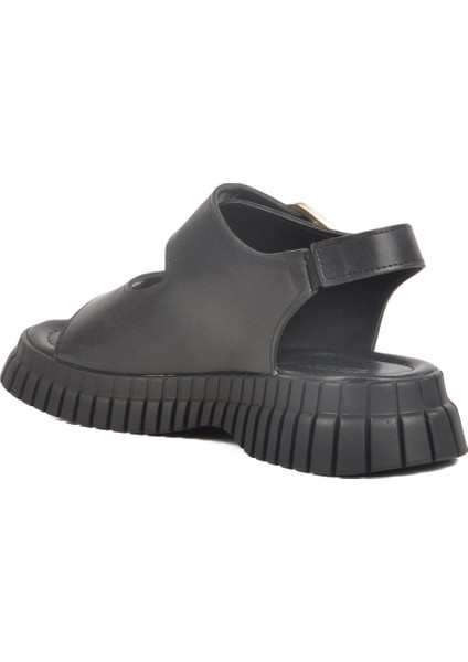 Siyah Kadın Düz Sandalet fırsatları