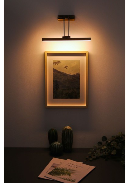 Pilli Aplik Kumandalı Duvar Aplik Banyo Aplik Tablo Aplik Dekoratif Aydınlatma 3000K 35CM LED Işık