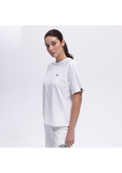 EF394-OF Oversize Tee Kadın T-Shirt - Kırık Beyaz modelleri