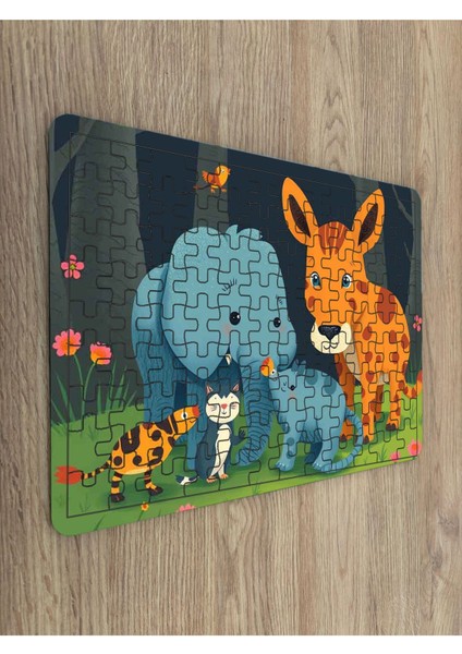 Çocuk Puzzle Ahşap 108 Parça Mobilya